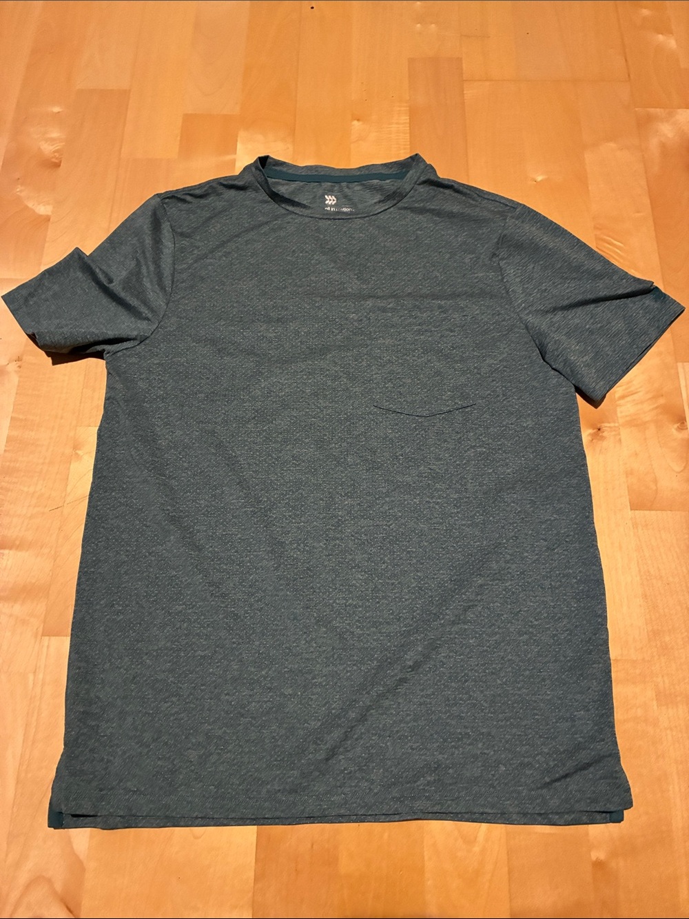 all in motion Men's Short Sleeve Pocket Tee - Teal Heather Size S